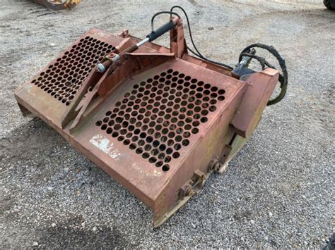 used landscape rake for skid steer|bobcat rock picker attachment.